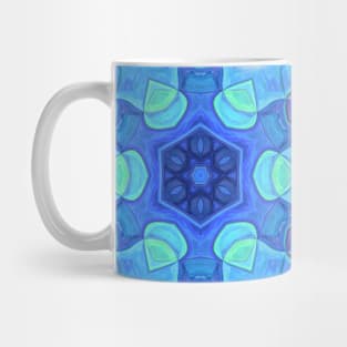 Mosaic Mandala Flower Green and Purple Mug